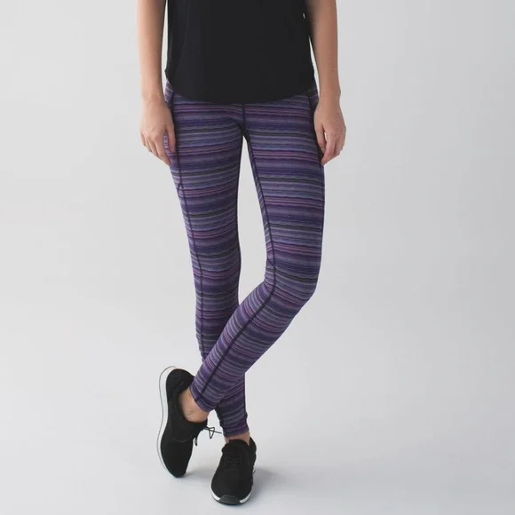 LULULEMON Speed Tight IV Space Dye Twist Ultra Violet Multi/Black 8 - Picture 1 of 11